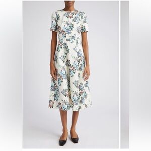 Floral Print Cream Dress